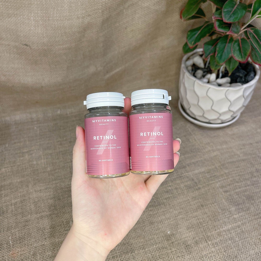 Viên uống Retinol Myvitamins 90 viên ,giảm lão hóa giúp đẹp da trẻ mãi k già
