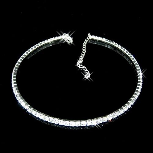 Vòng cổ choker đính đá phong cách sang trọng thanh lịch dành cho nữ
