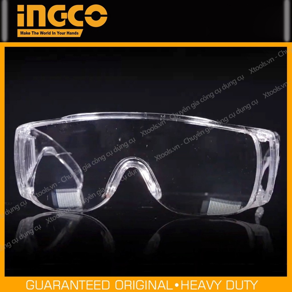 Kính bảo hộ INGCO HSG05 Kính chống bụi, chống tia UV, chống trầy xước,đọng sương, dùng trong lao động, đi xe máy