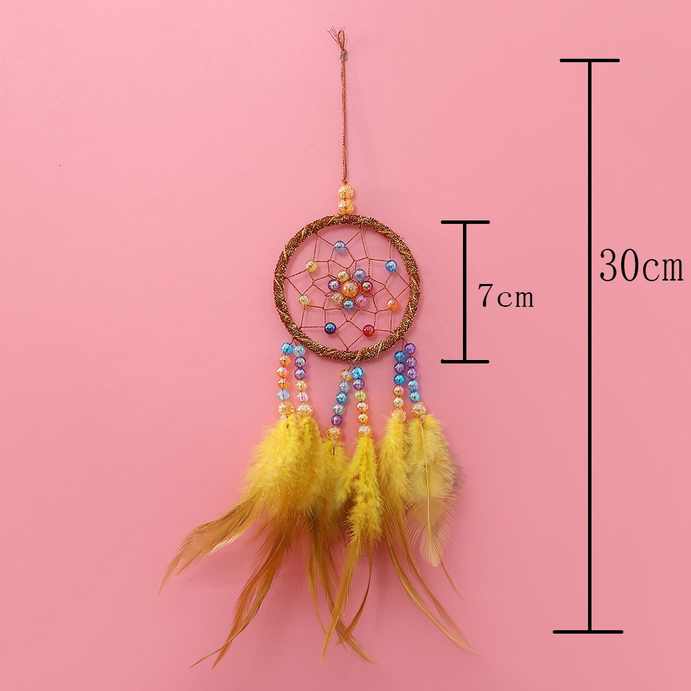 Dream Catcher treo tường lông ngỗng nhiều màu nhẹ nhàng 7x30cm