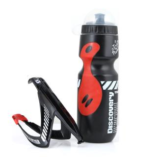 Bình uống nước khi đi xe đạp 650ml và giá đỡ tiện dụng
