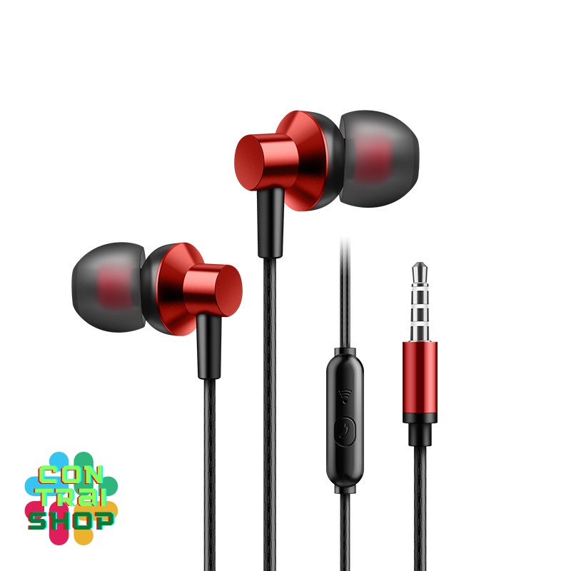 Tai nghe có dây nhét tai chính hãng Li-top A03 chống ồn 3.5mm bảo hành 1 đổi 1 trong 1 tháng