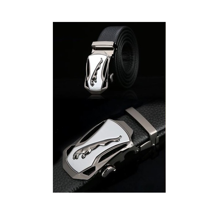 Thắt lưng da nam mặt vuông hoạ tiết báo trắng cao cấp - phong cách lịch lãm hot 2020