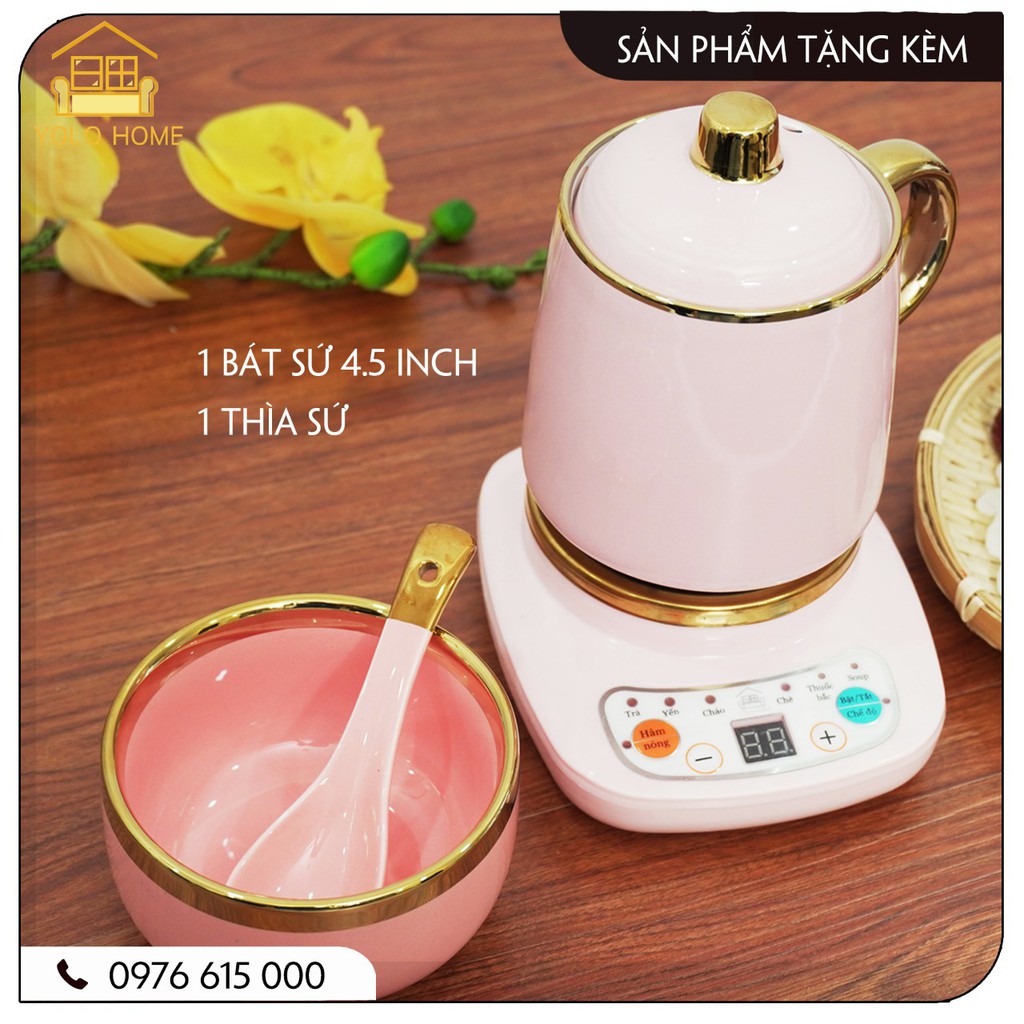 Cốc chưng yến, cốc hầm đa năng ⭐𝐁𝐀̉𝐎 𝐇𝐀̀𝐍𝐇 𝟏𝟐 𝐓𝐇𝐀́𝐍𝐆⭐  chính hãng Yolo Home có hdsd bằng Tiếng Việt. Quà tặng kèm theo