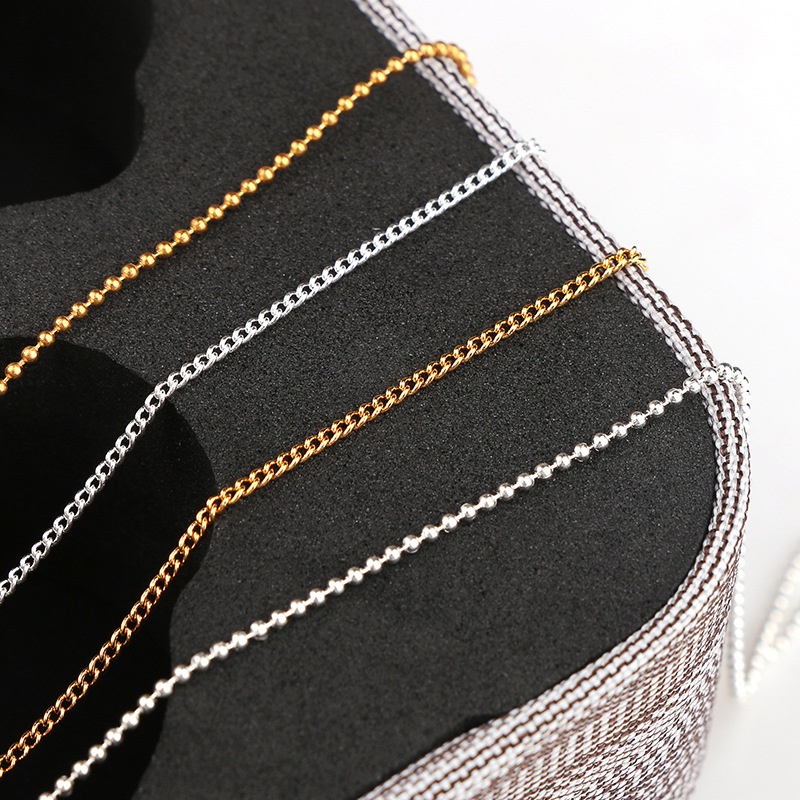 [Hàng mới về] Phụ kiện dạng chuỗi mạ vàng/ bạc dùng để trang trí móng nghệ thuật phong cách Nhật Bản