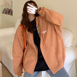 ( sẵn xám ) ORDER ÁO KHOÁC HOODIE NỈ BÔNG ULZZANG