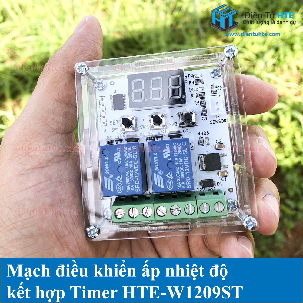 Mạch điều khiển nhiệt độ ấp trứng - đảo tự động hoàn toàn HTE W1209ST