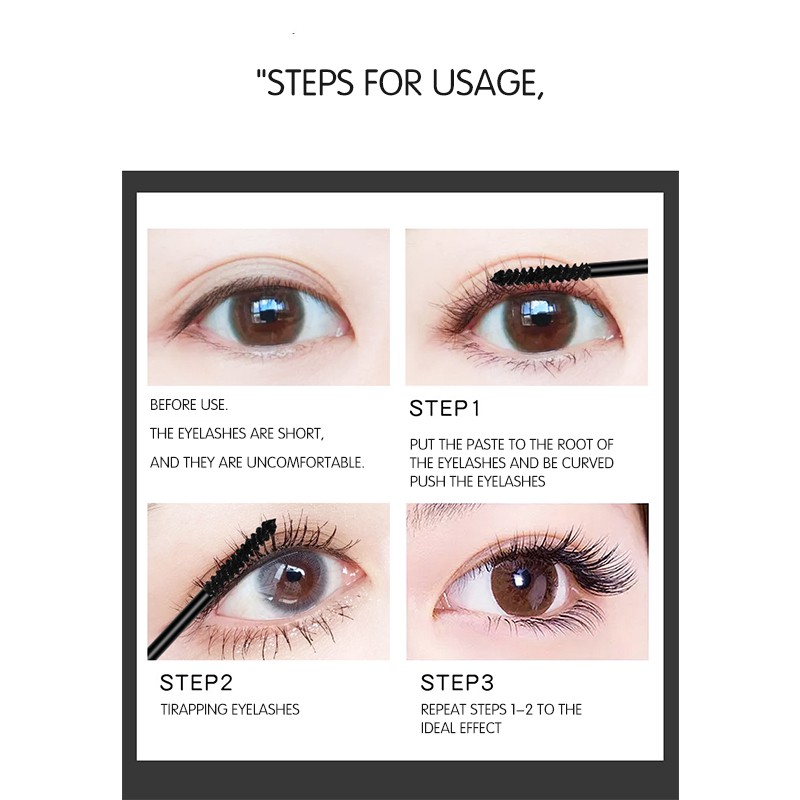Mascaras Trang điểm Màu đen Kéo dài Độ dài Làm cong Mi mắt không thấm nước lâu dài | BigBuy360 - bigbuy360.vn