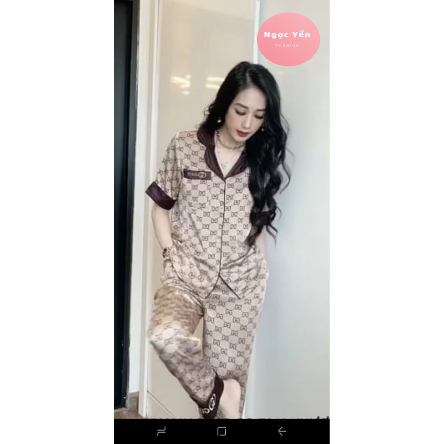 Bộ Pijama GC Lụa Quảng Châu Cao Cấp Mềm Mát Mịn