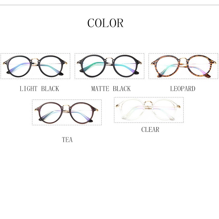 Kính mát gọng tròn phong cách Hàn Quốc thời trang cho nam/nữ (0-400)