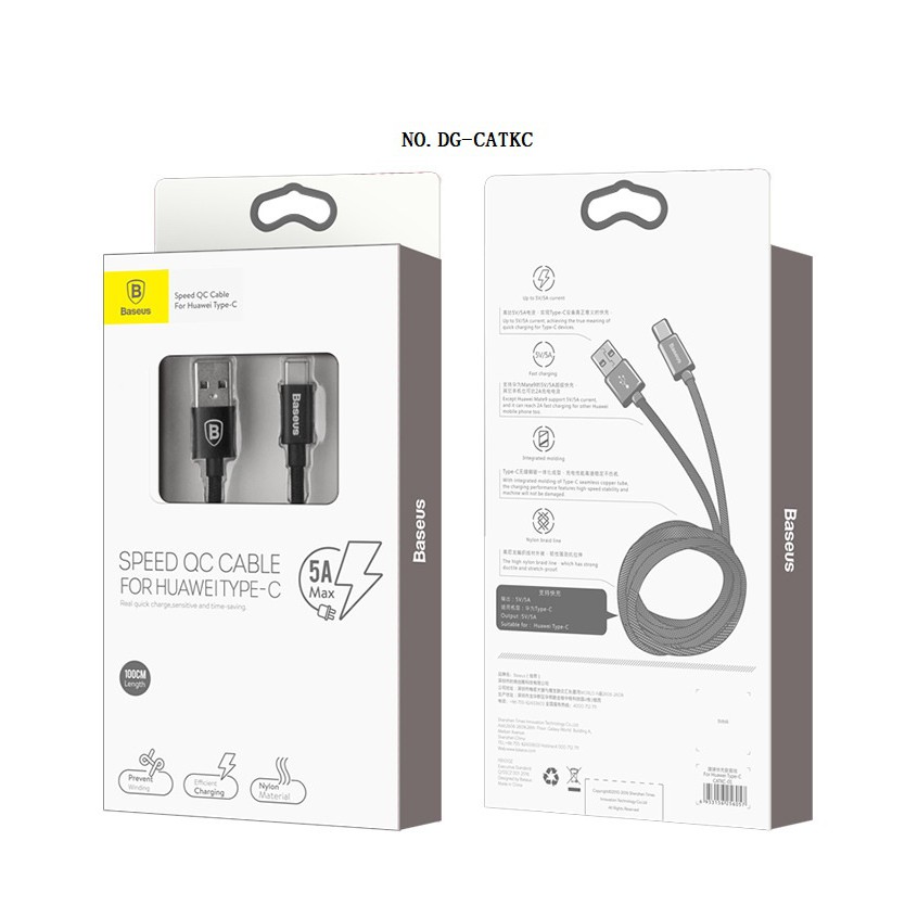 Cáp sạc nhanh Baseus QC 2.0/3.0 Type C