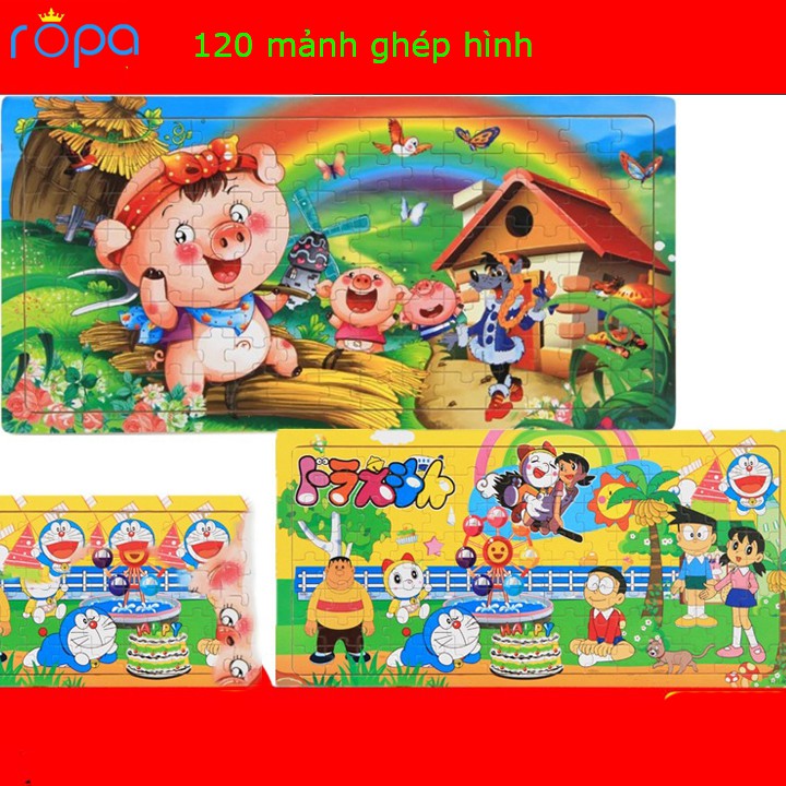 Đồ Chơi ?Free ship?giảm 10k khi áp mã DOCH10KH. Đồ chơi gỗ, Bộ GHÉP HÌNH PUZZLE 120 MẢNH