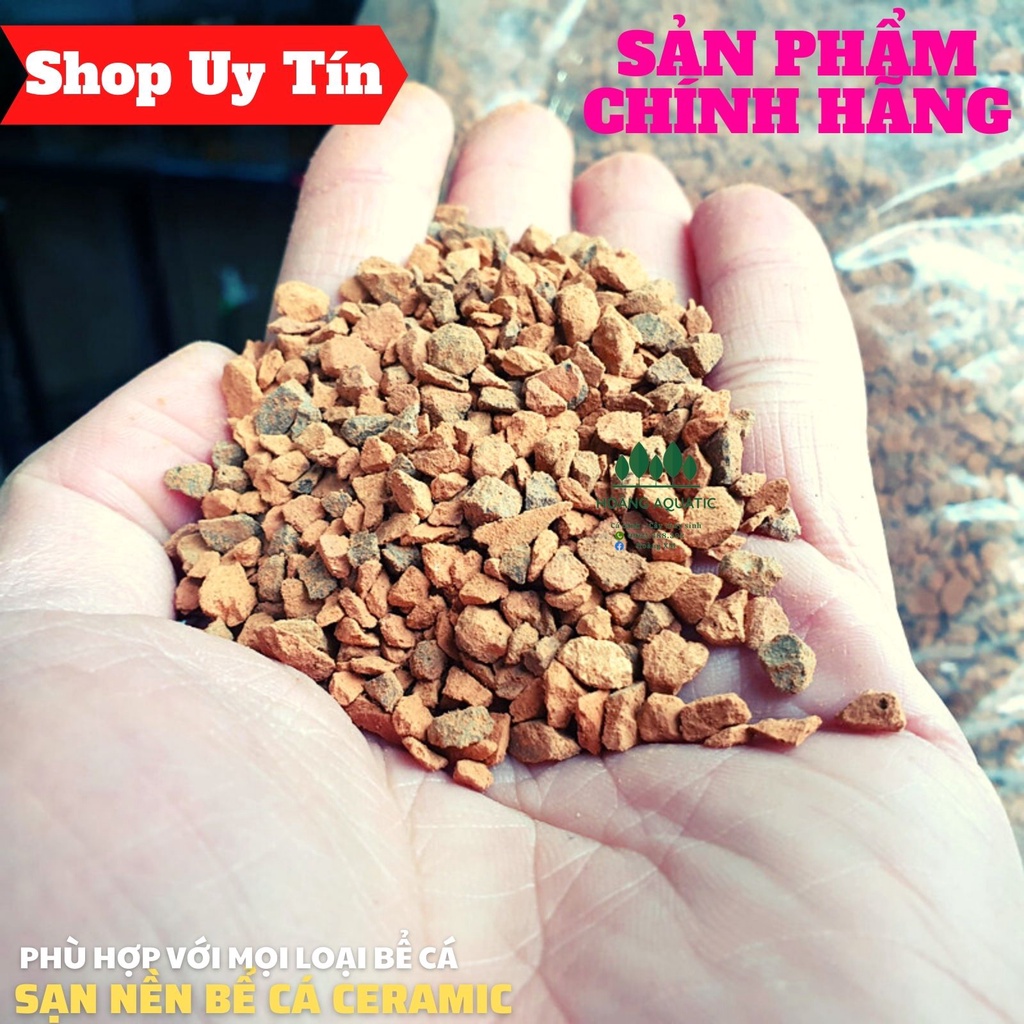 Sạn Gốm Ceramic Cho Bể Cá Cảnh, Loại Đẹp Ít Vụn 500G