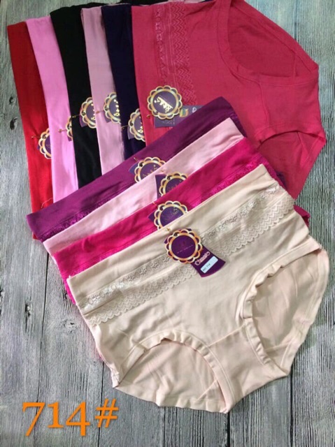 Sỉ lố 10 quần lót cotton cạp cao mã 714