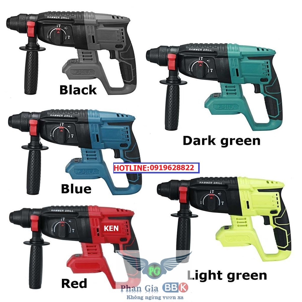 Thân Máy Khoan Bê Tông 188V - Động Cơ Không Chổi Than - Bảo Hành 12 Tháng