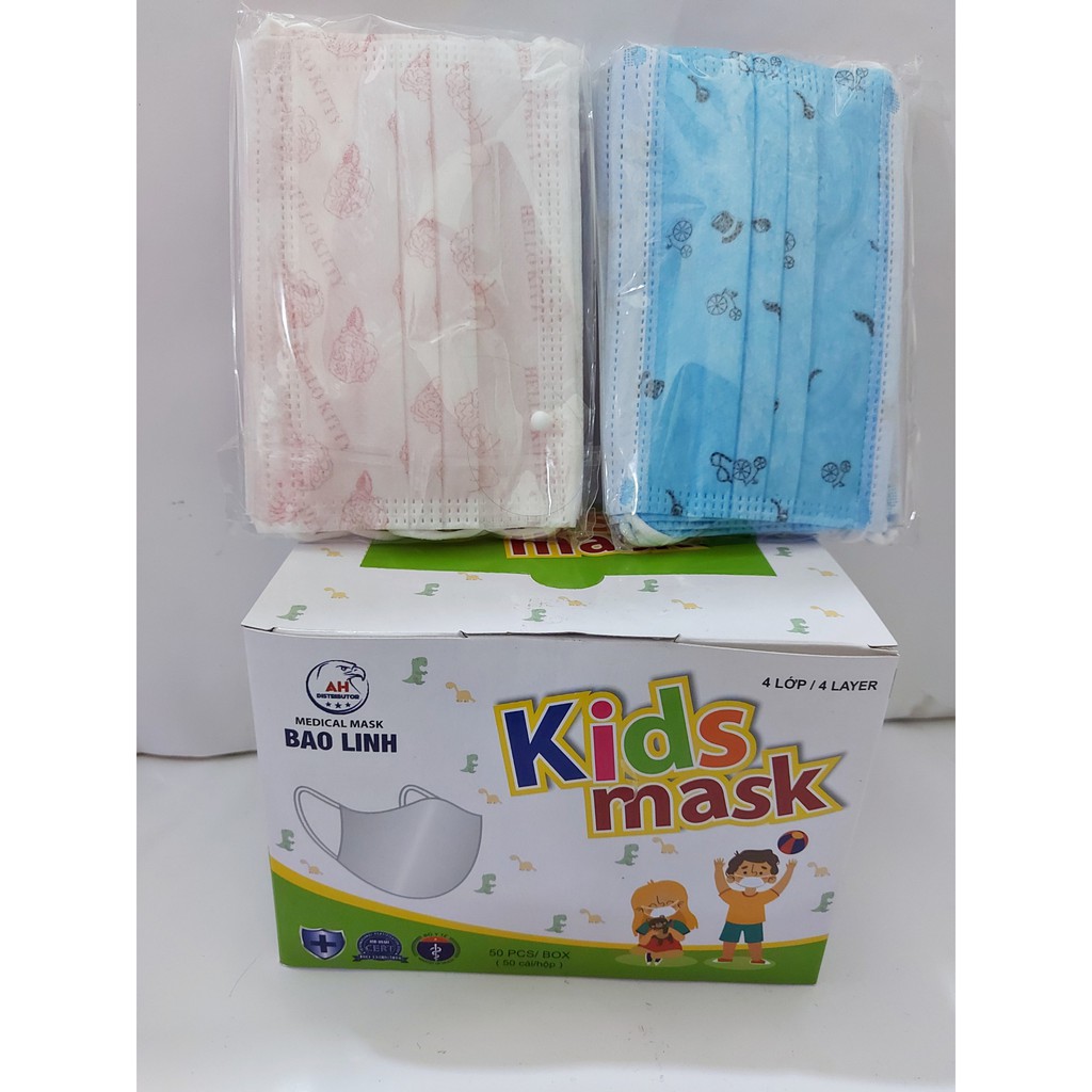 Khẩu Trang Y Tế Trẻ Em Cao Cấp Kháng Khuẩn Hình Siêu Dễ Thương Dành Cho Bé Dưới 10 Tuổi, Kid Masks