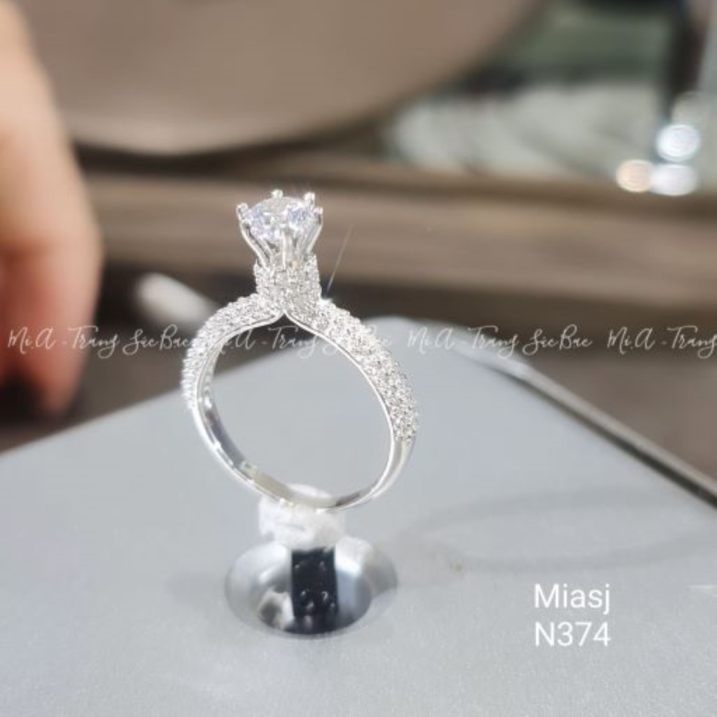 Nhẫn nữ bạc Ý S925 MiASJ nạm đá Cz cao cấp N374