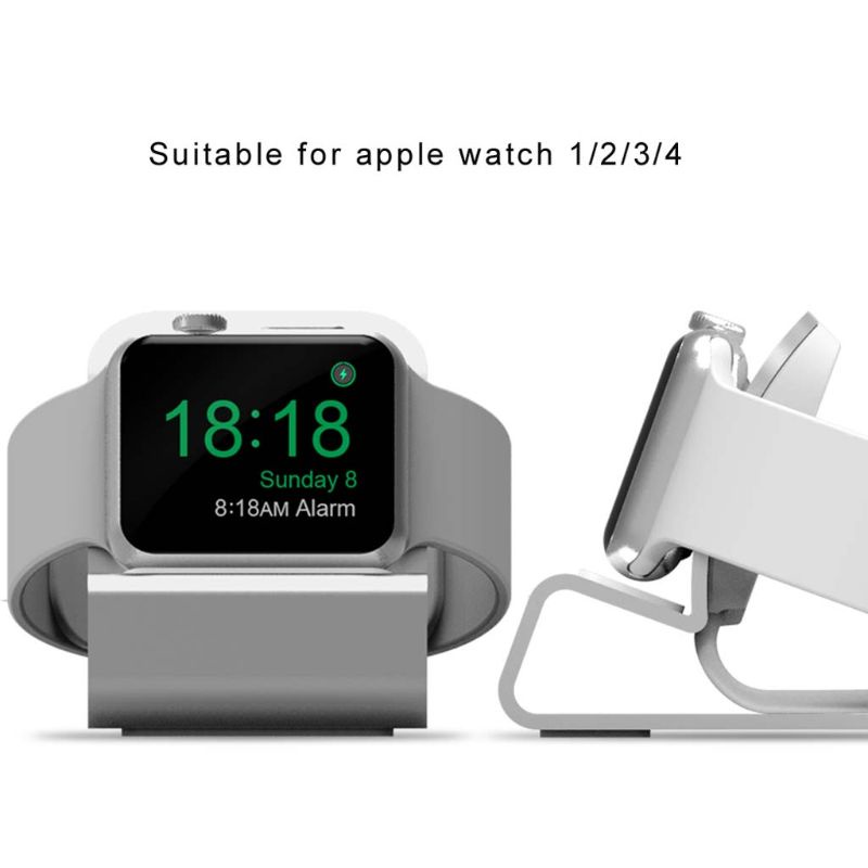 Đế Sạc Bằng Nhôm Cho Đồng Hồ Thông Minh Apple Watch Series 1 / 2 / 3 / 4 42mm 38mm 40mm 44mm