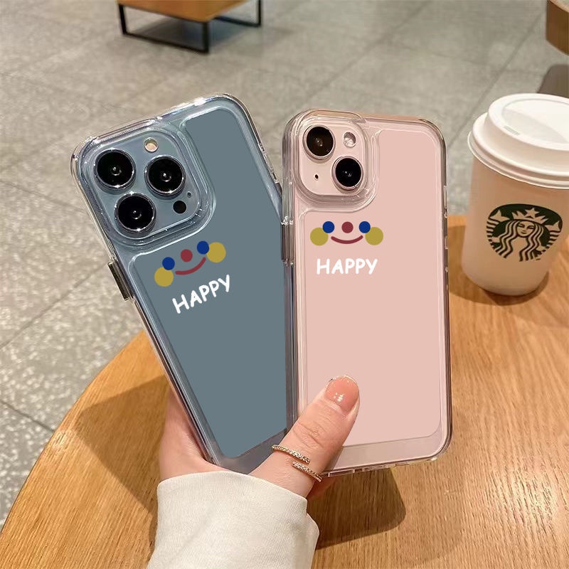 Ốp Điện Thoại Silicon Mềm Trong Suốt In Hình Khuôn Mặt Nhiều Màu Sắc Cho IPhone 12 13 11 Pro Max X Xs Max Xr 7 8 Plus