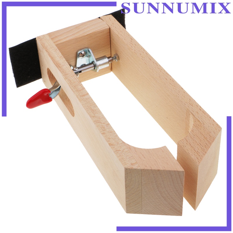 [SUNNIMIX] Handmade Beach Wood Leather Working Stitching Clamp Craft Table Desktop Tool