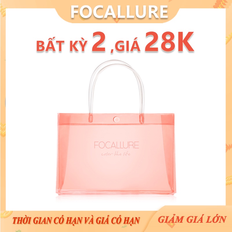 [Hàng mới về] Túi Đựng Mỹ Phẩm Bằng Pvc Trong Suốt Không Thấm Nước Focallure