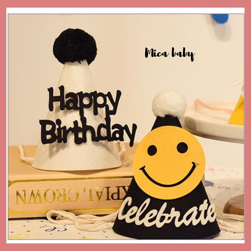 Mũ nón trang trí sinh nhật, trang trí Noel hình chóp đáng yêu cho bé Mica Baby M67
