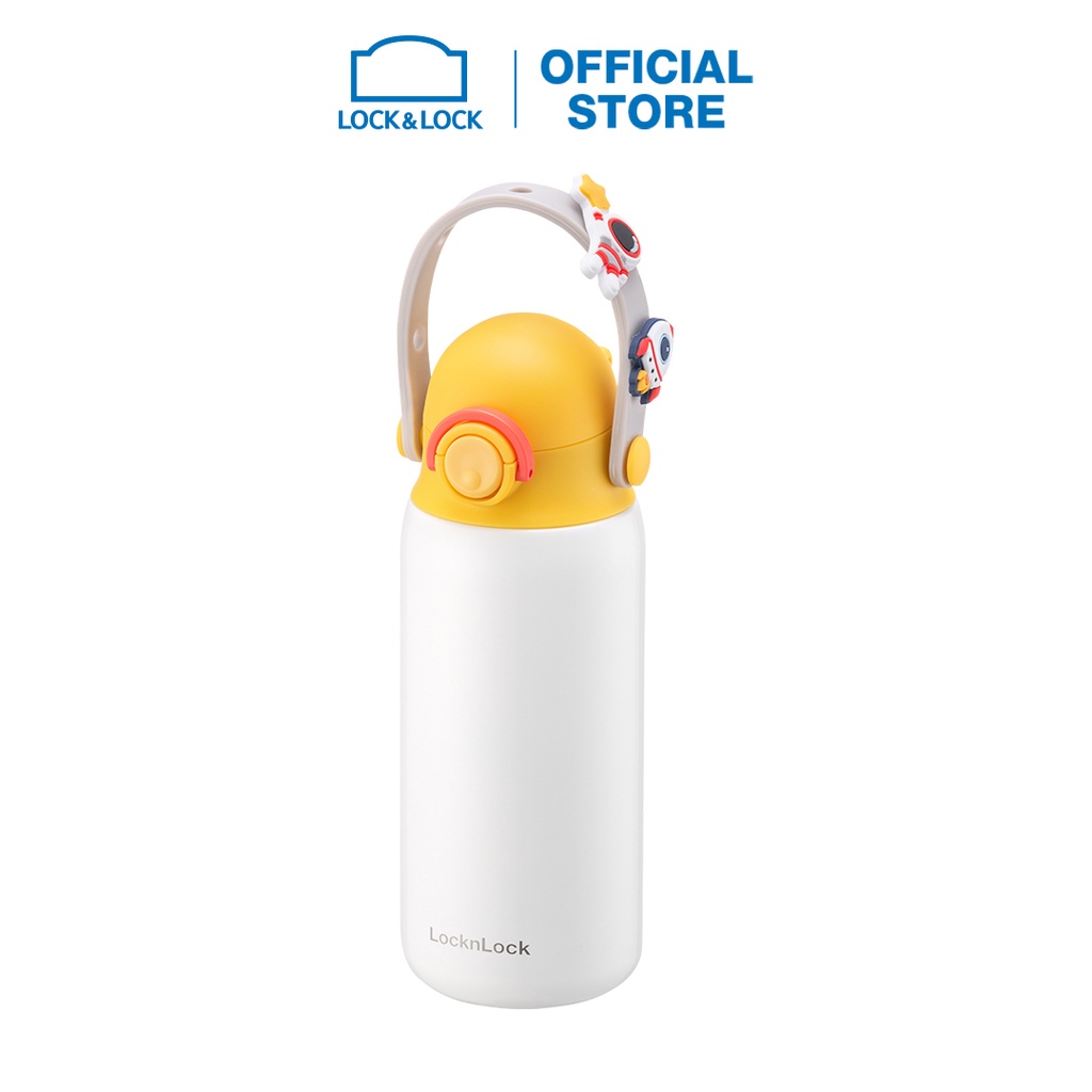 Bình giữ nhiệt Lock&amp;Lock DIY Strap Tumbler 350ml - (Vàng/Xanh) LHC3283