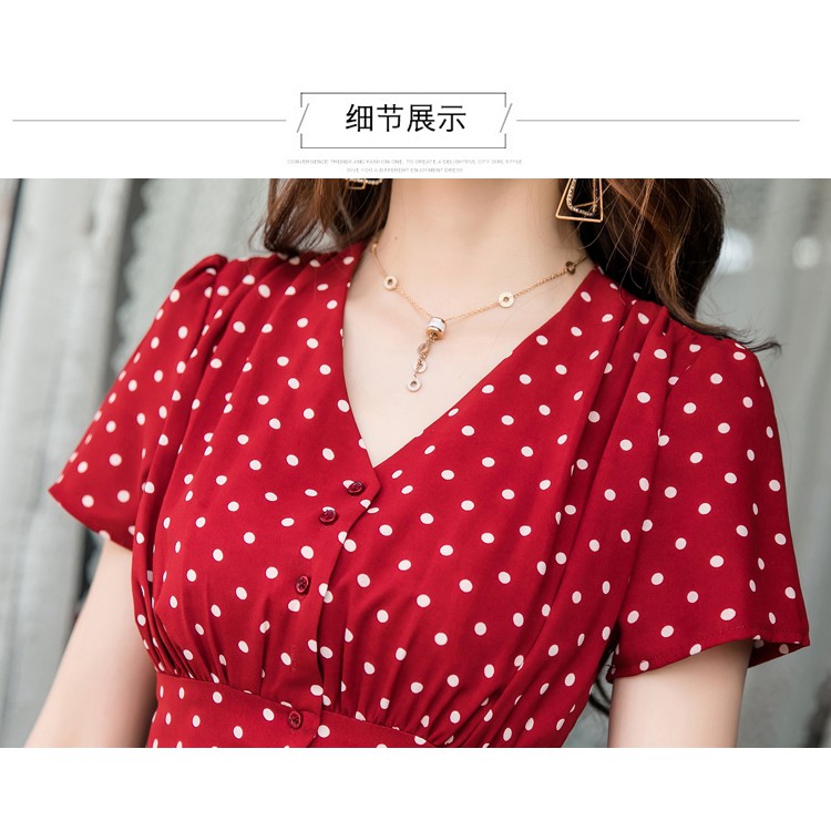 Đầm Suông Họa Tiết Chấm Bi SP.01449