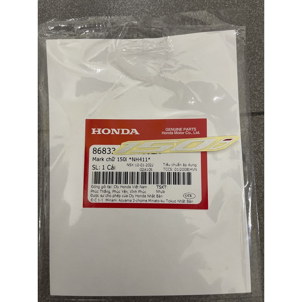 tem chữ 125 i 150i hàng chính hãng 86833k77v00za