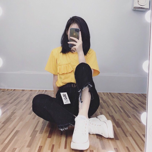 Quần bò nữ 2 da xéo lai (D439)