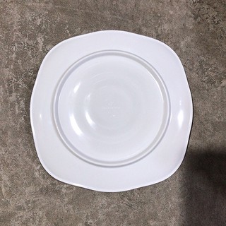 Đĩa Vuông Có Vân Nhựa Melamine Phíp Trắng Nhiều Size Thương Hiệu Srithai