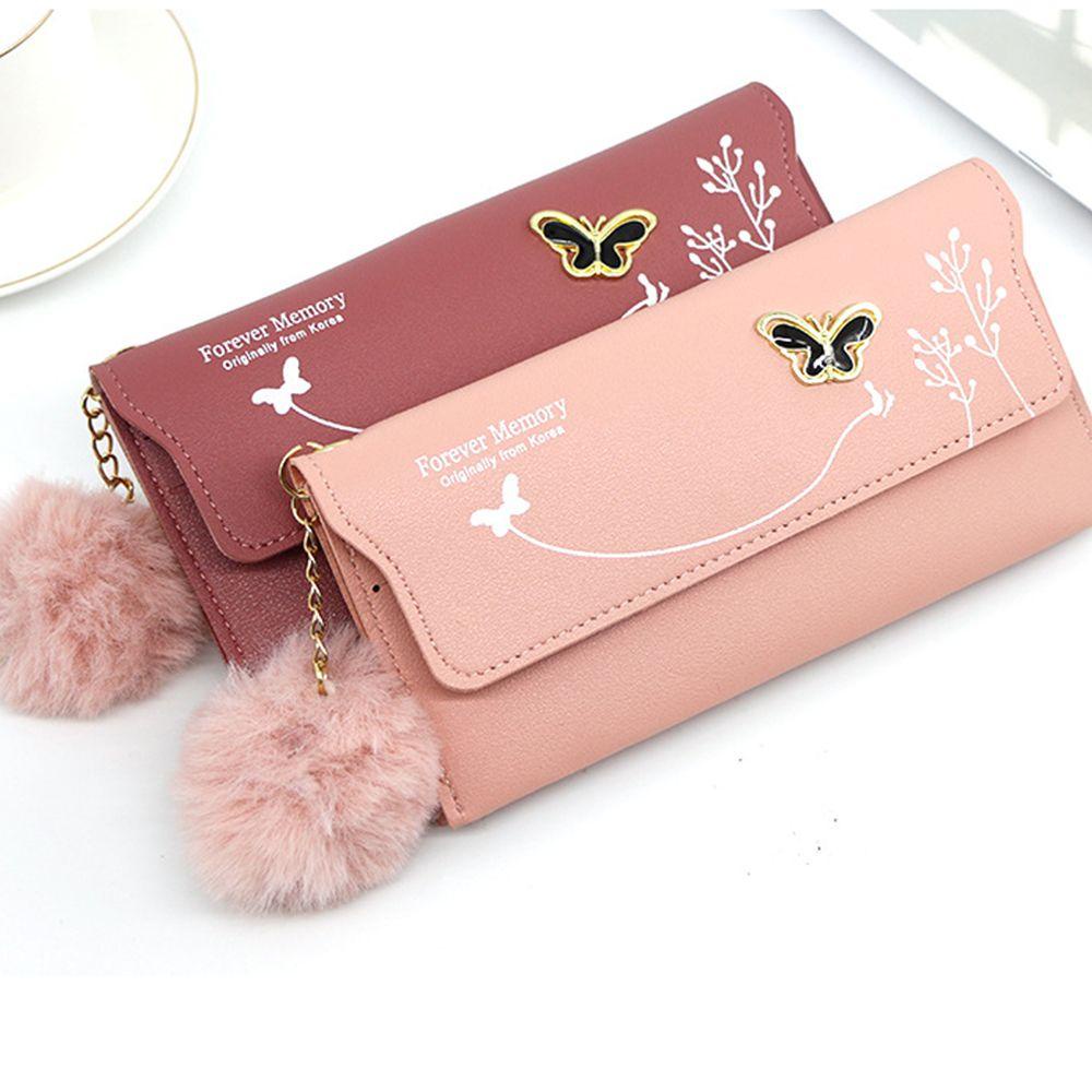 Ví Da PU Màu Trơn Kiểu Dáng Nhỏ Gọn Dùng Đựng Tiền Xu Dành Cho Nữ