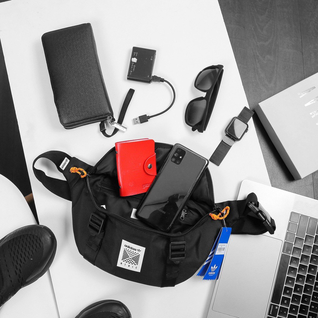 Túi bao tử nam adidas atric bum bag đi chơi hàng hiệu chống nước tốt Bảo hành trọn đời khóa kéo đường may