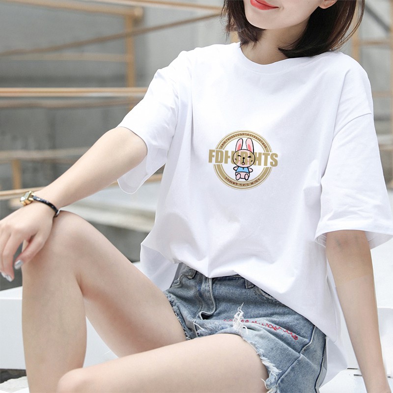 White Cotton Short-Sleeved T-Shirt Female Ins Trend Loose Niche Design Shougang Wind 2021 Spring And Summer New Clothes
