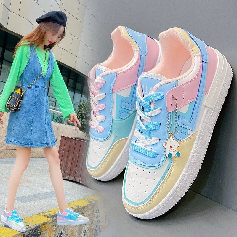 💘 Giày thể thao nữ màu thời trang 💘 Giày nữ thông thường chất lượng cao thoáng khí