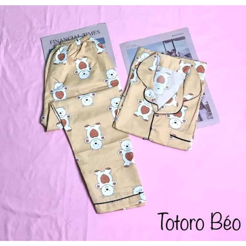 🌈THANH LÝ🌟 Bộ đồ ngủ PIJAMA tay dài quần dài, hoạ tiết dễ thương