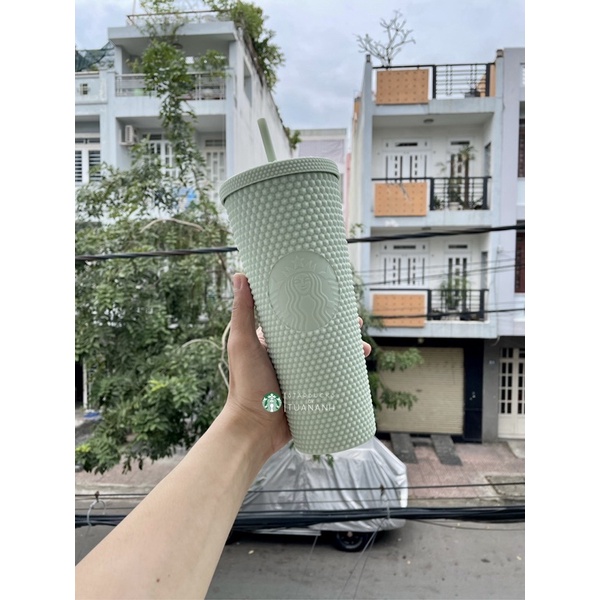 Ly Starbucks Studded Matte Mint Green 710ml