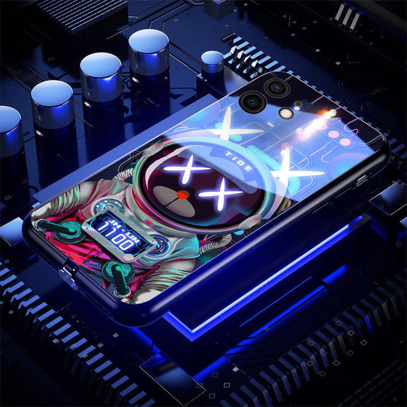 Vỏ điện thoại di động nhấp nháy điều khiển bằng giọng nói hoạt hình trí thun ngắn tay | BigBuy360 - bigbuy360.vn