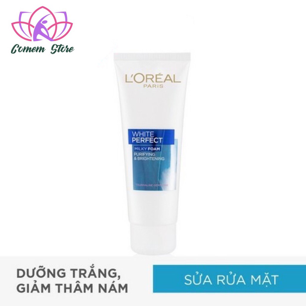 Sữa rửa mặt làm sạch và trắng mịn da L'Oreal Paris White Perfect 100ml