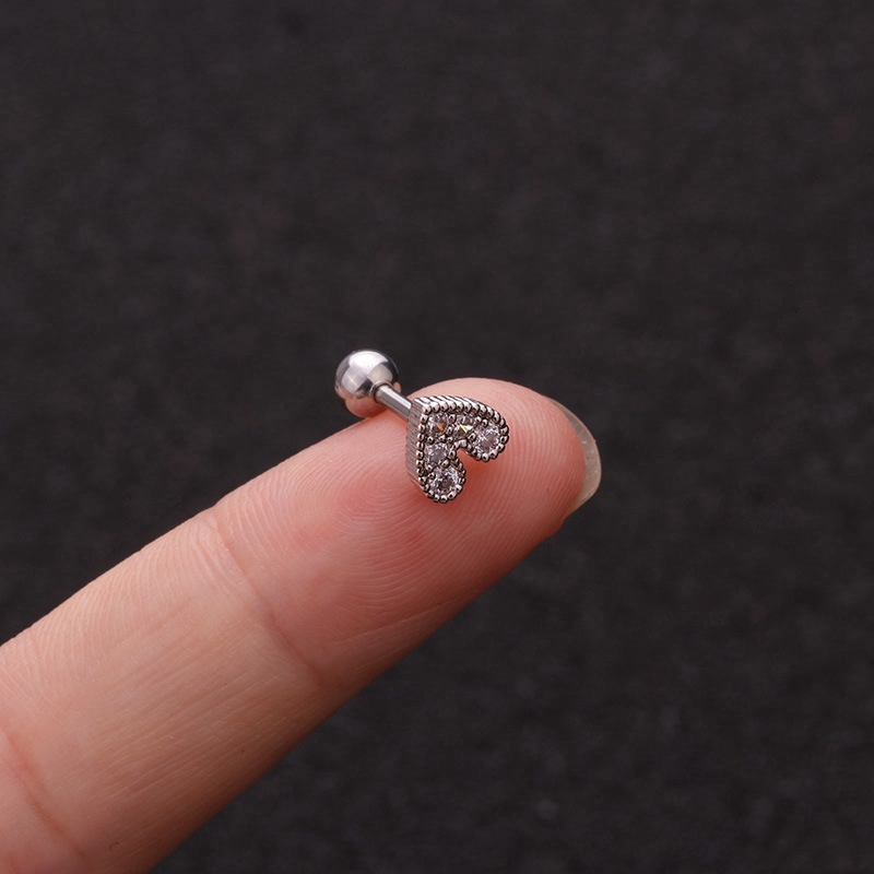 1 Khuyên Tai Đính Đá Thời Trang 1.2x6mm