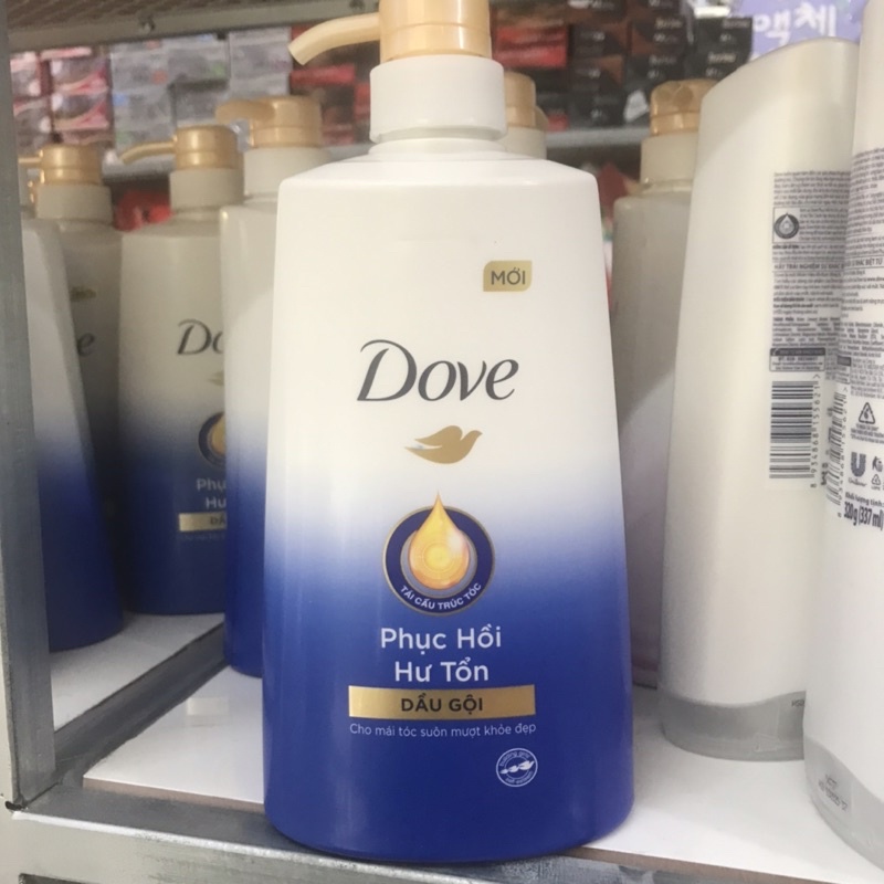 Dầu gội Dove phục hồi hư tổn 640g cho mái tóc suôn mượt khỏe đẹp