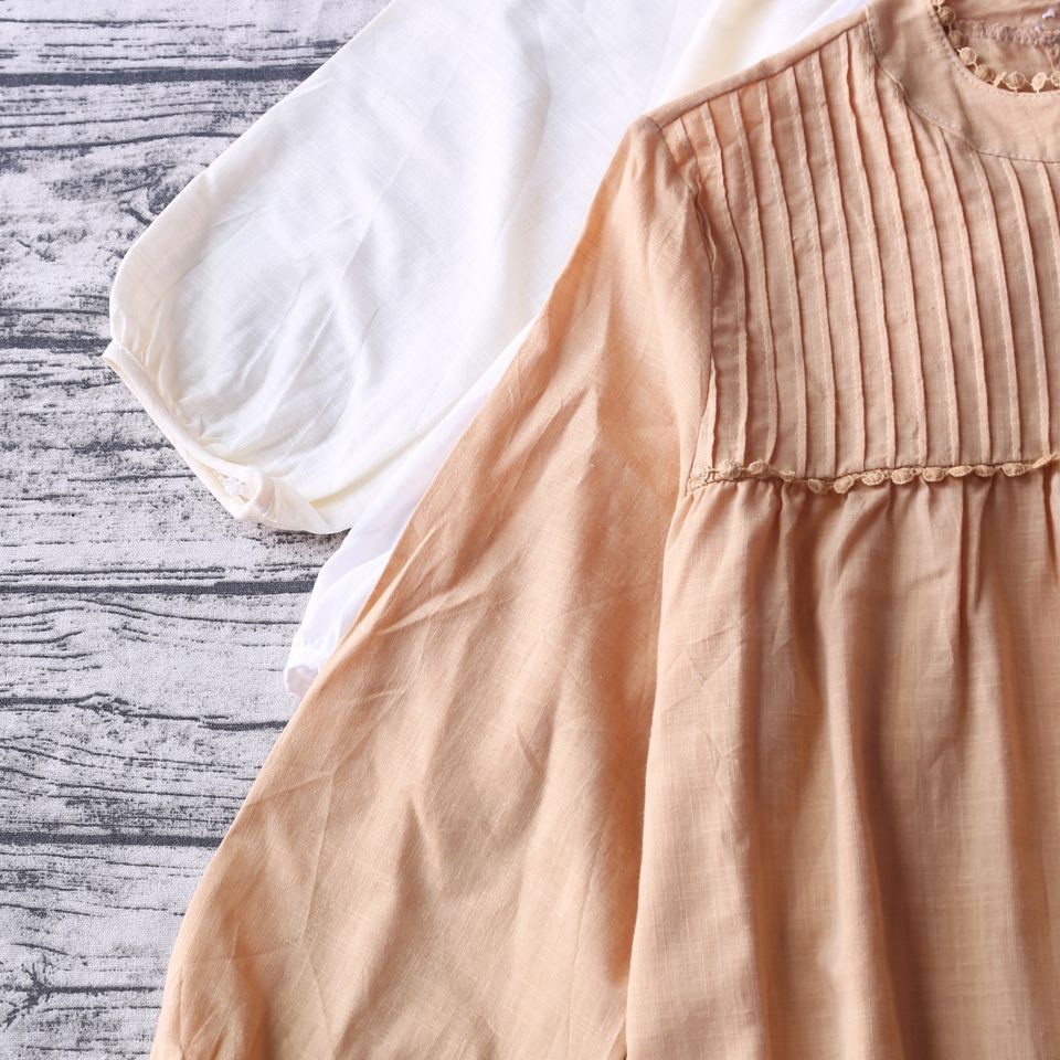 ÁO BABYDOLL TAY BỒNG KẺ SỌC CỔ PHỐI REN