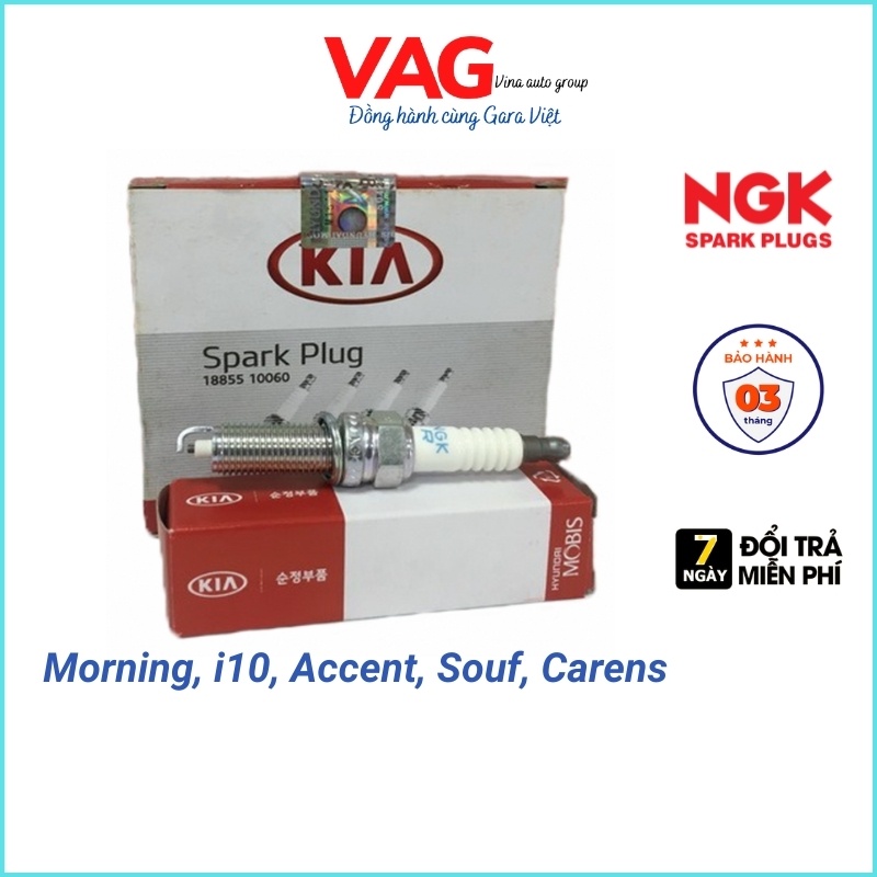 [chính hãng] Bộ 4 Bugi Ngk Nickel - Morning, I10, forte, elantra, cerato,souf,... Tuổi thọ cao.