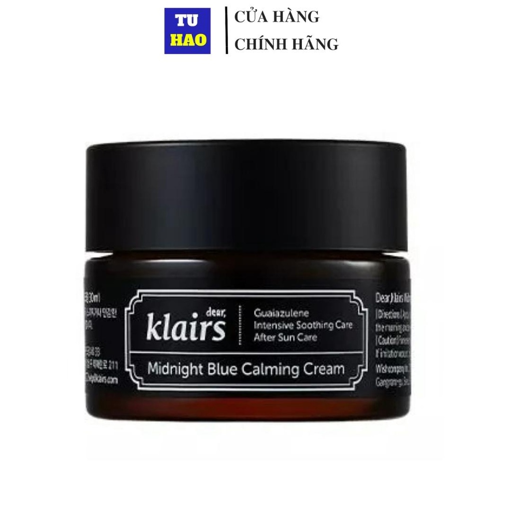 Kem Dưỡng Phục Hồi Da Ban Đêm Klairs Midnight Blue Calming Cream 30ml