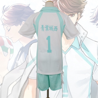 Bộ đồng phục áo thun tay ngắn và quần short cosplay nhân vật Aoba Johsai Oikawa Tooru trong Haikyuu chất lượng cao | BigBuy360 - bigbuy360.vn