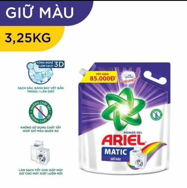 Ariel Matic nước giặt túi 3'6kg/ 3,25kg