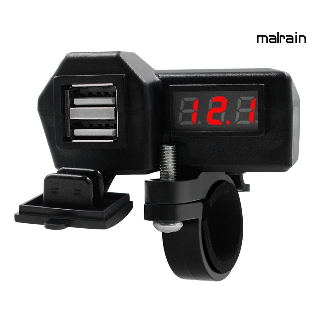 Bộ Chuyển Đổi Sạc Điện Thoại Hai Cổng USB Đa Năng Có Vôn Kế