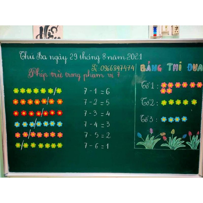 Hoa nam châm 5cm đính bảng