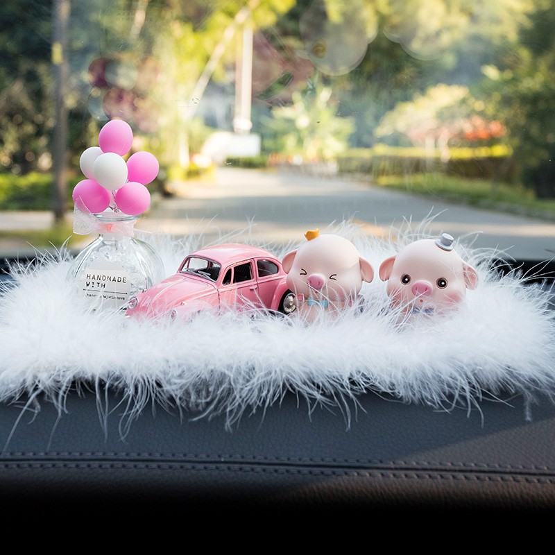 Decor bộ heo, lợn gia đình trang trí taplo ô tô vô cùng đáng yêu , phụ kiện xe hơi sáng tạo, hoặc để bàn làm việc có tặn