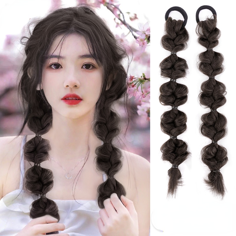 Bím Tóc Giả Thắt Bím Đuôi Ngựa Tự Nhiên